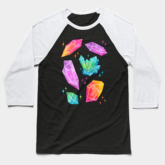Watercolor Crystals | Nikury Baseball T-Shirt by Nikury